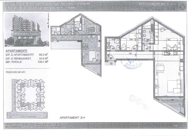 Shtepi ne shitje 2+1 ne Tirane - 186,155 Euro