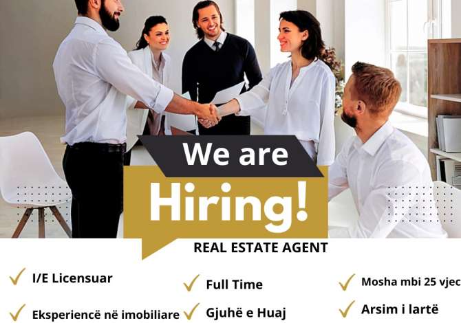 Njoftime Pune Agjent/e Imobiliar/e Me eksperience ne Tirane