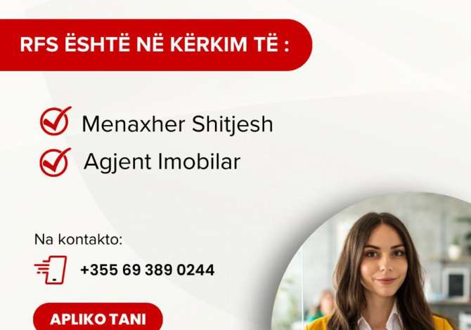 Njoftime Pune Agjent Imobiliar Pa Eksperience ne Tirane