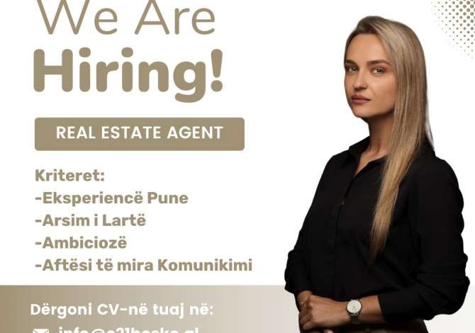 Njoftime Pune Agjent Imobiliar Me eksperience ne Tirane