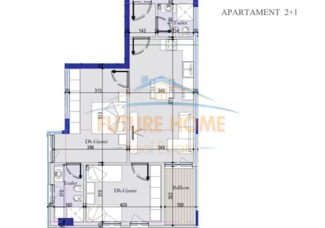 House for Sale 2+1 in Tirana - 111,000 Euro