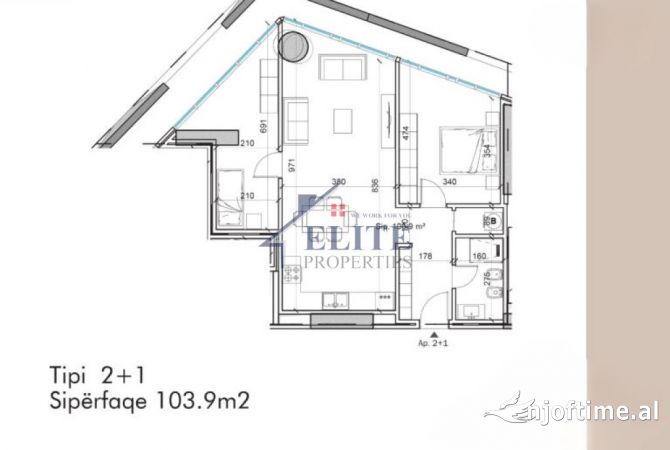 House for Sale 2+1 in Tirana - 187,020 Euro